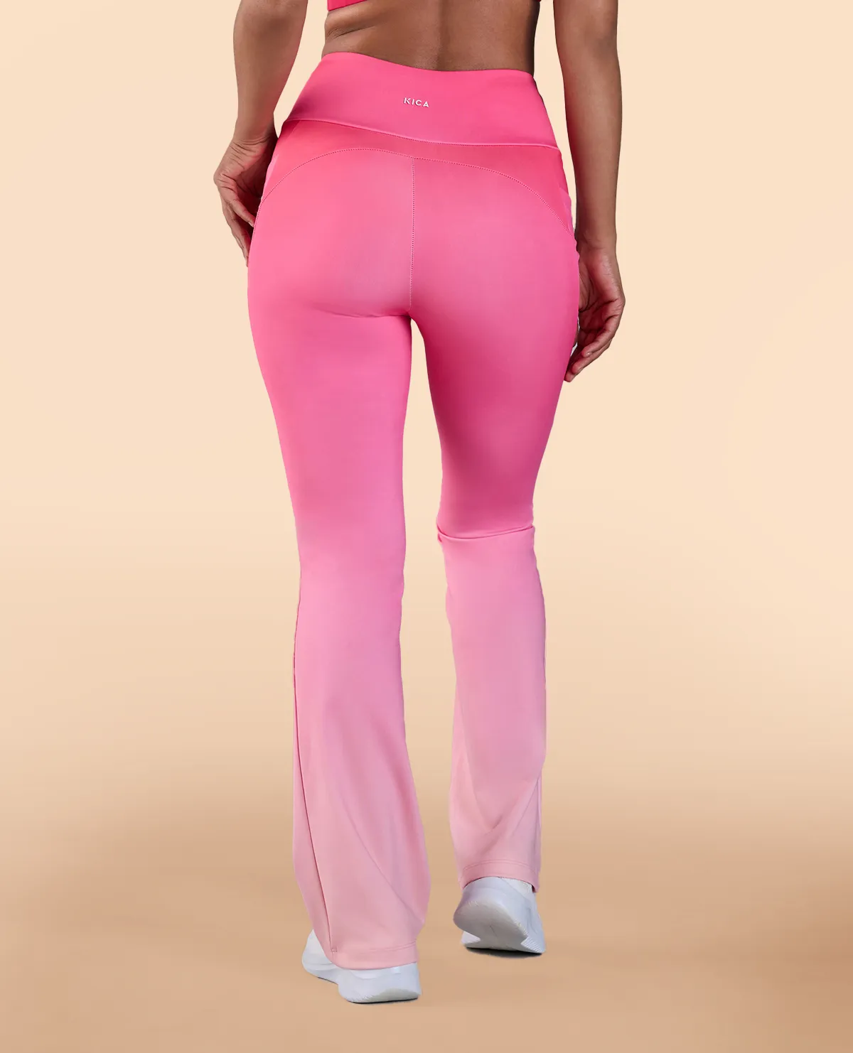 High-Rise Ombre Flare Pants in Second SKN Comfortable fit Wrinkle Free Fabric