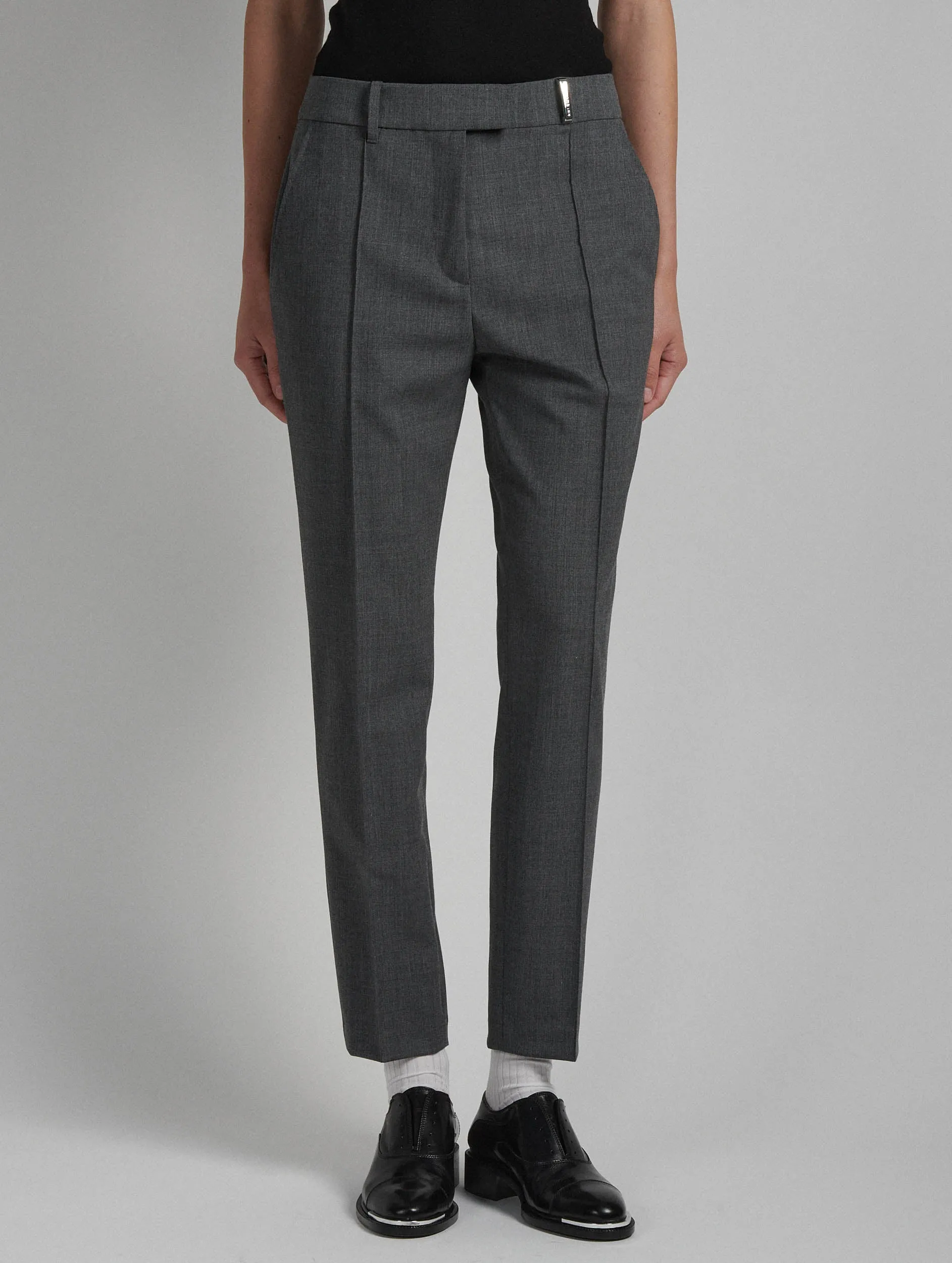 Timeless Style Grey stretch wool gabardine roxy trousers