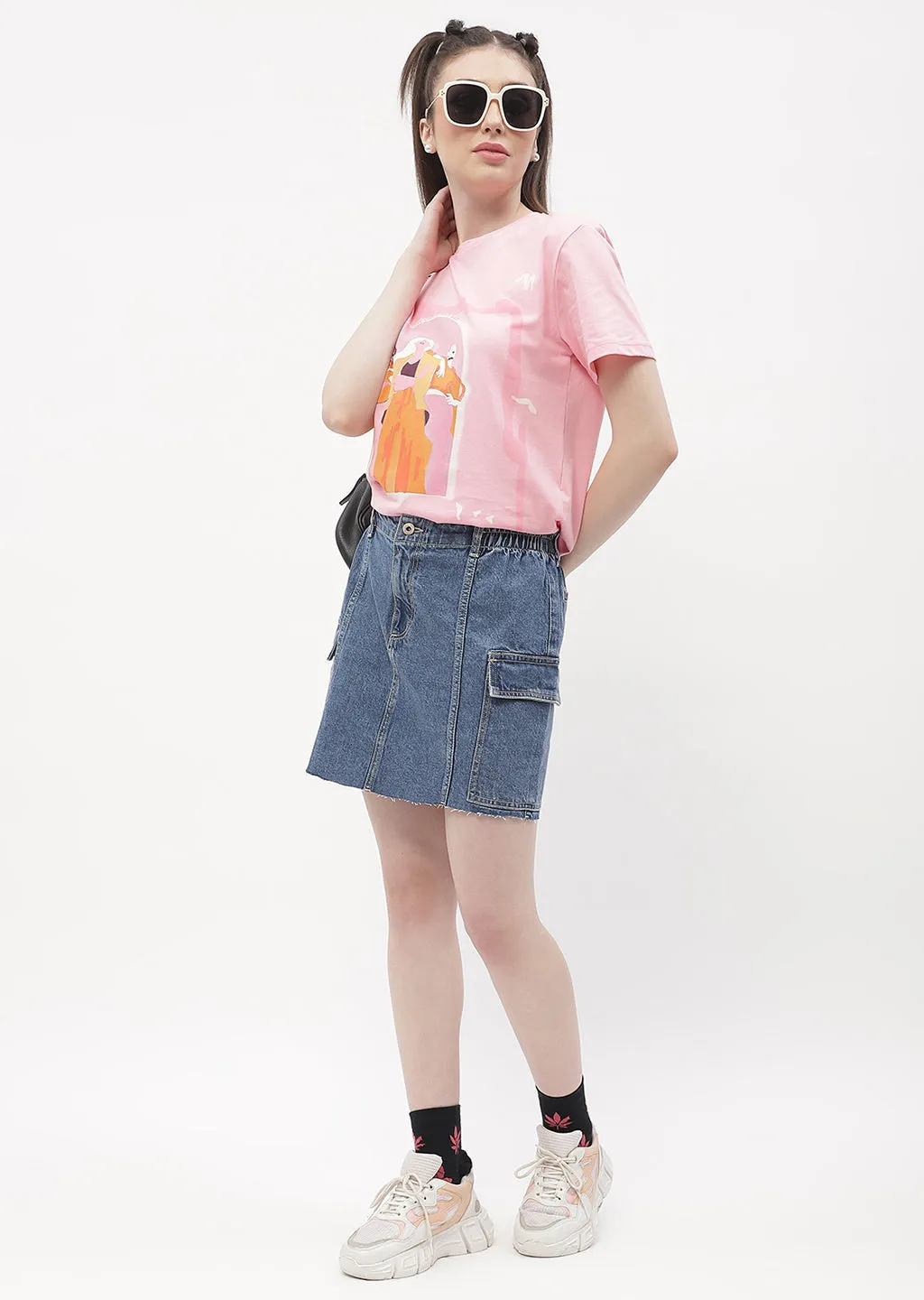 Business Attire Craft Soul Madame Flap Pocket Blue Mini Skirt