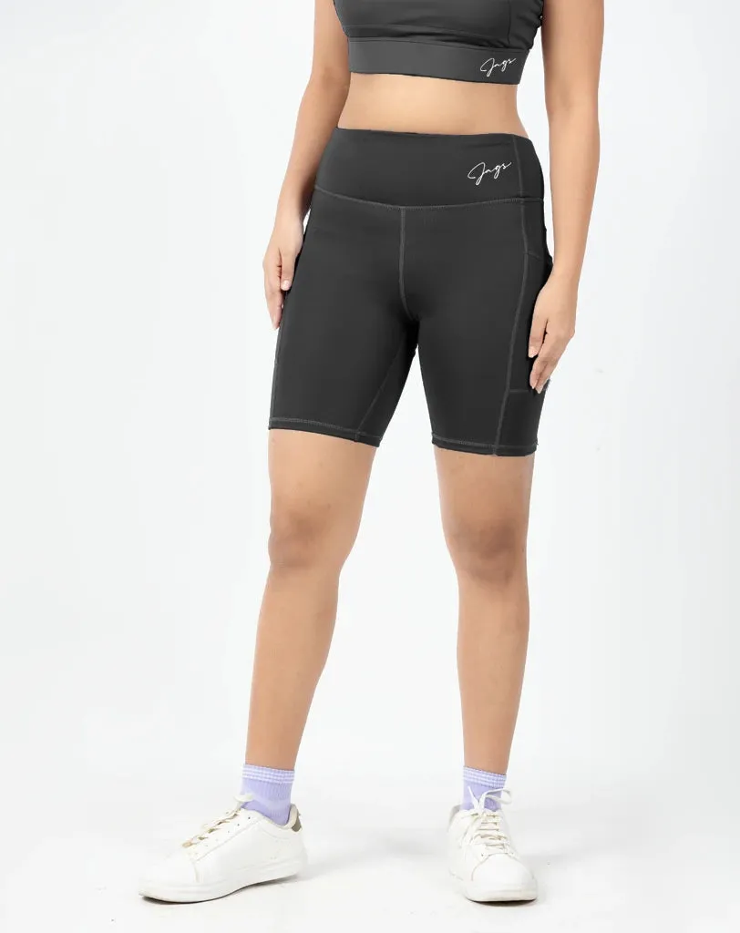 SculptFit Elegance Pocket Short DoubleLayered Structure UVProtection Coating