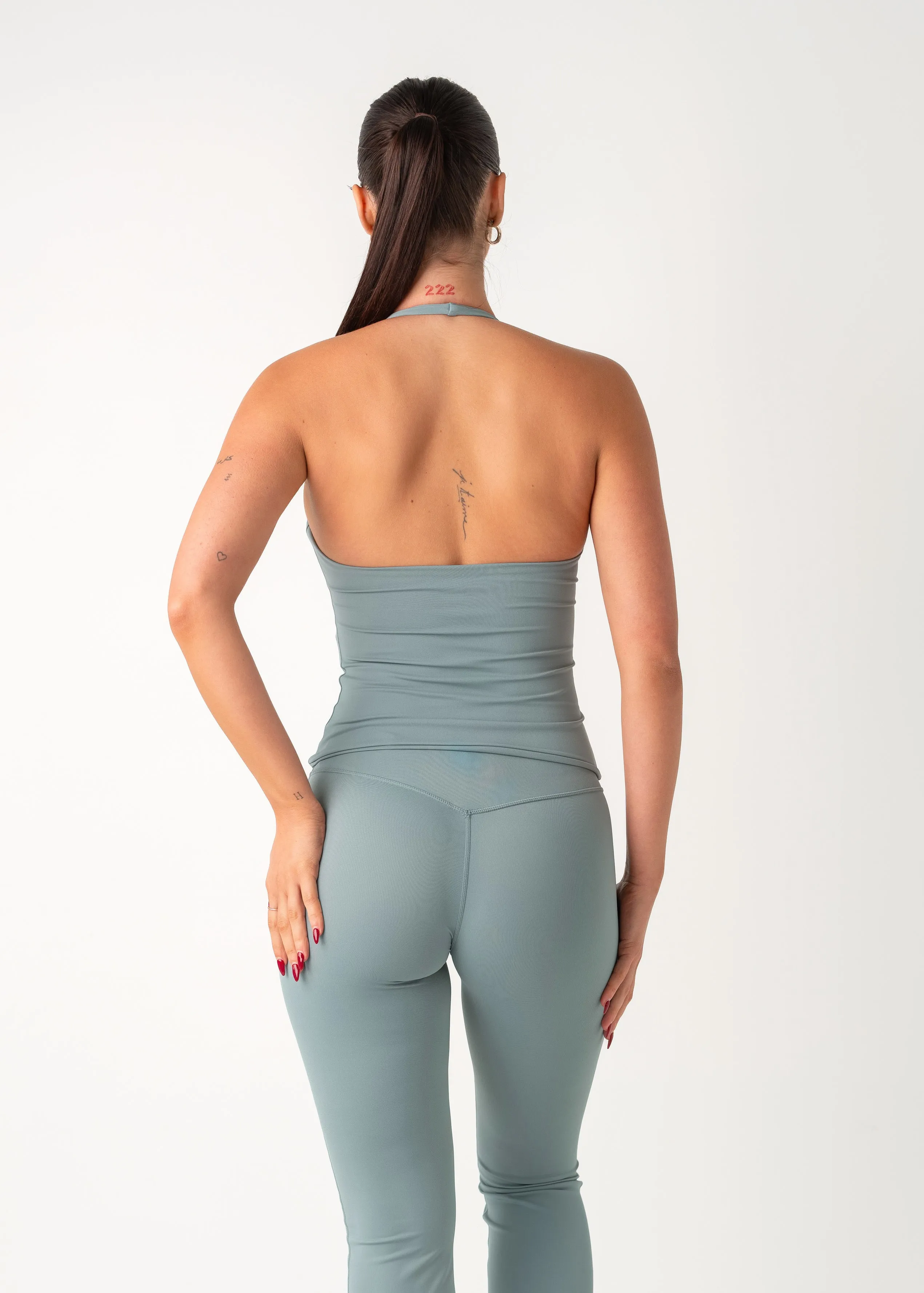 SS HALTER TANK - TEAL Fashion Layer Love Glow