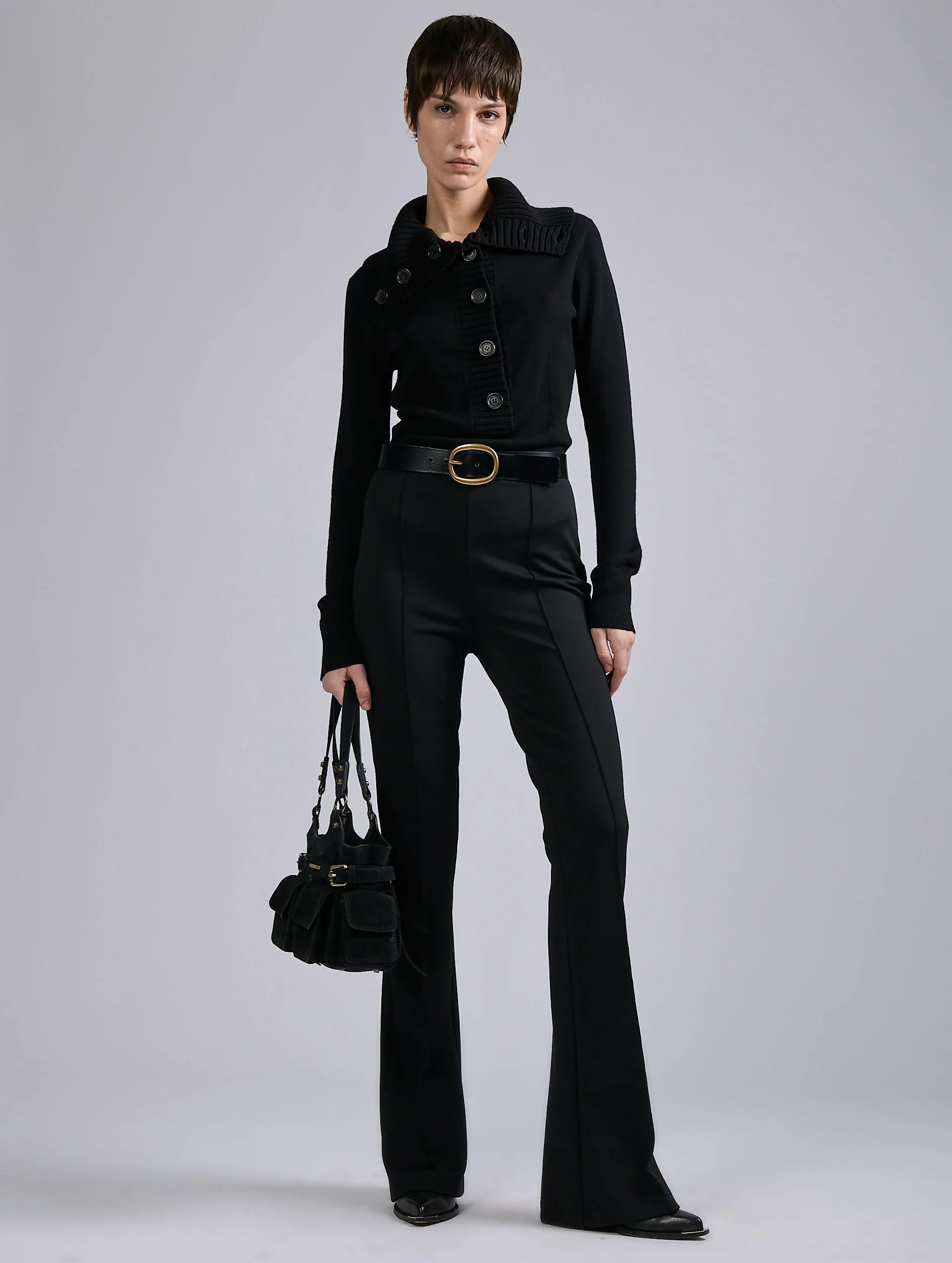 Black Milano jersey bootcut leggings Active Design Wear