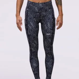 Warm Sweater Organic Cotton Certification Women's Fly High Rise Full Length Legging - Cheetah