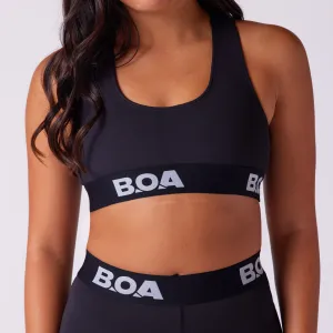 Women's Fly Sports Bra - Black HypoallergenicFabric MachineWashable