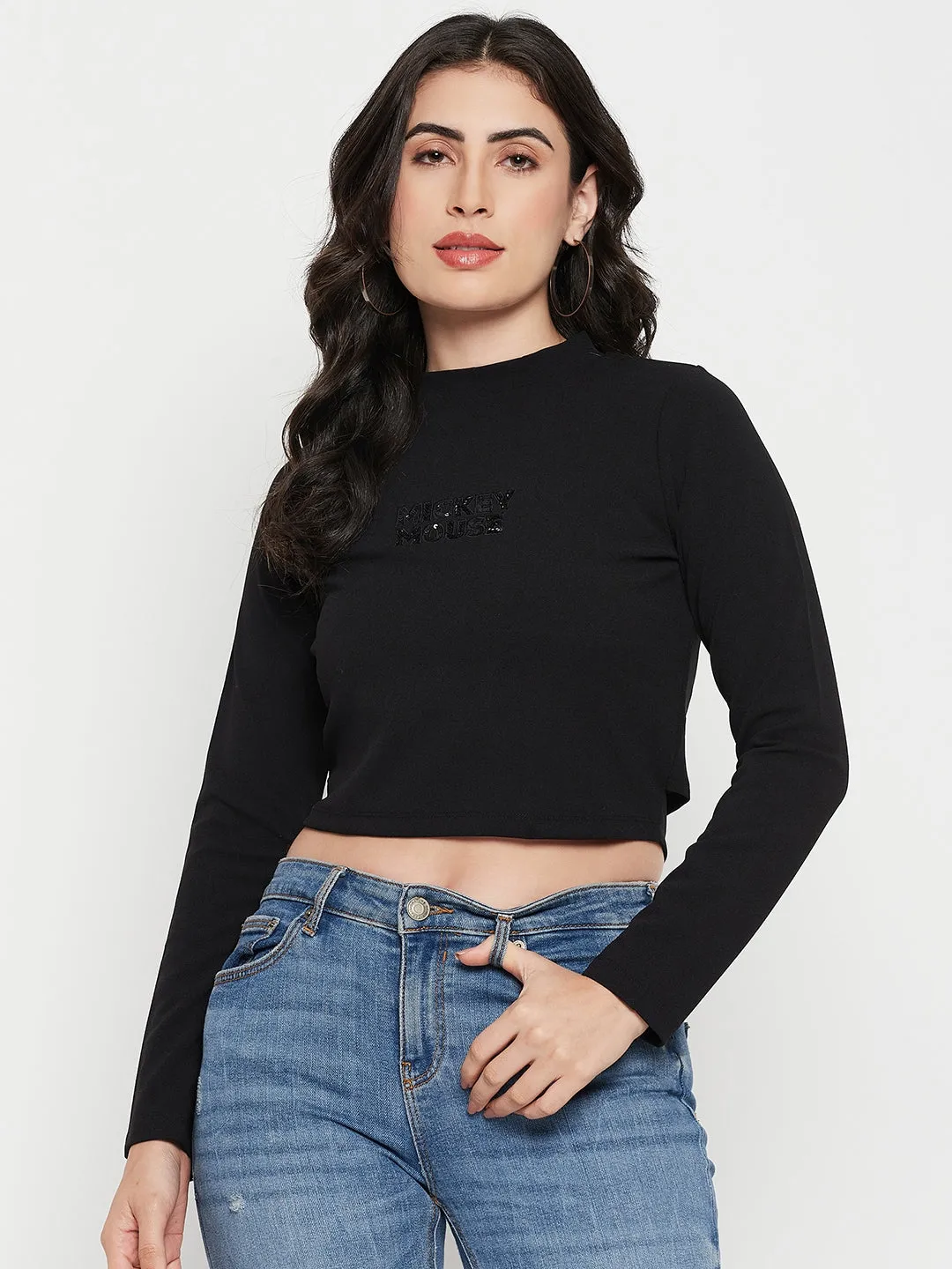 Madame Black Disney Top Everyday Look DoubleLayered Fabric