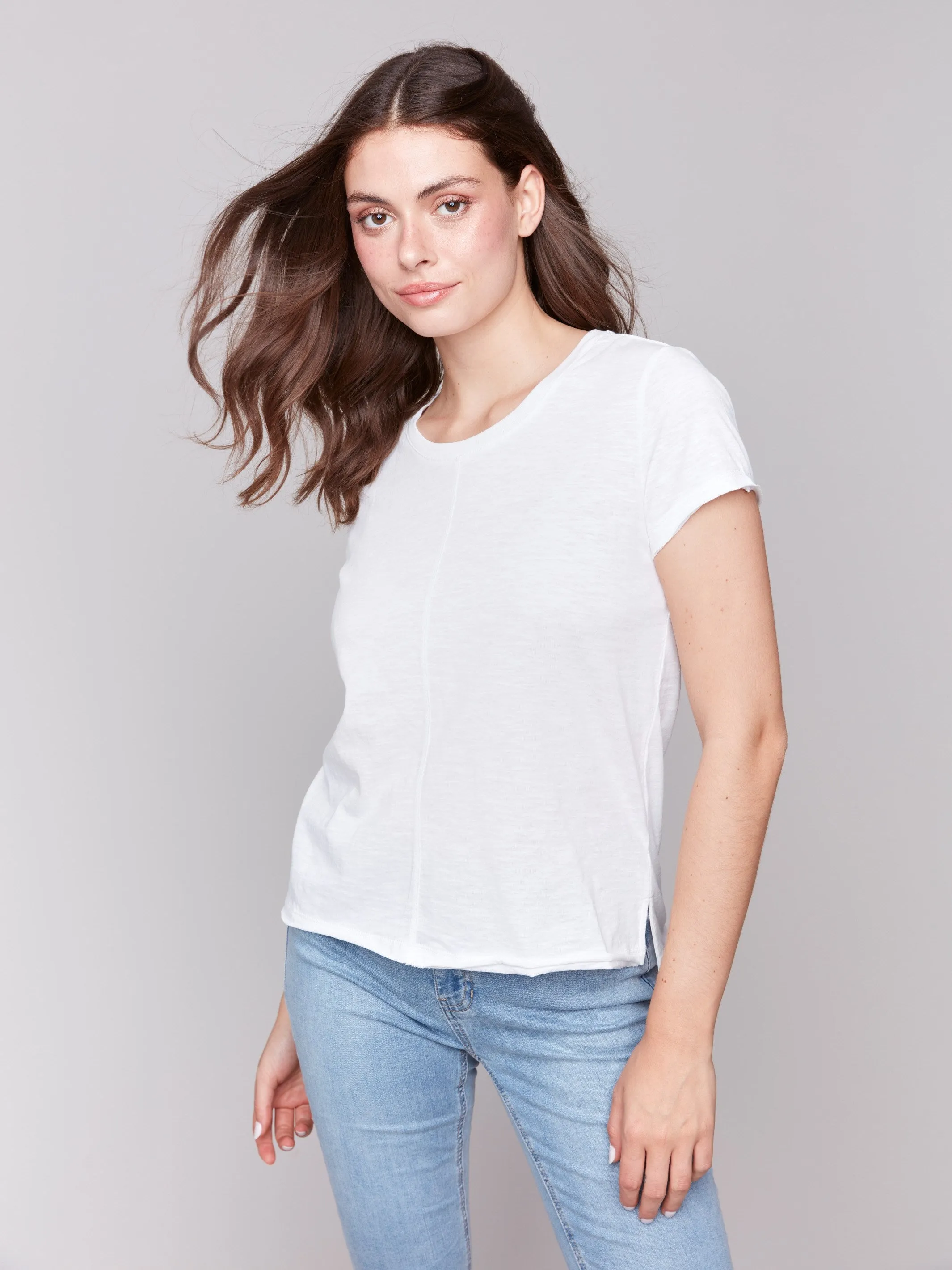 Organic Cotton Slub T-Shirt - White Faith Core