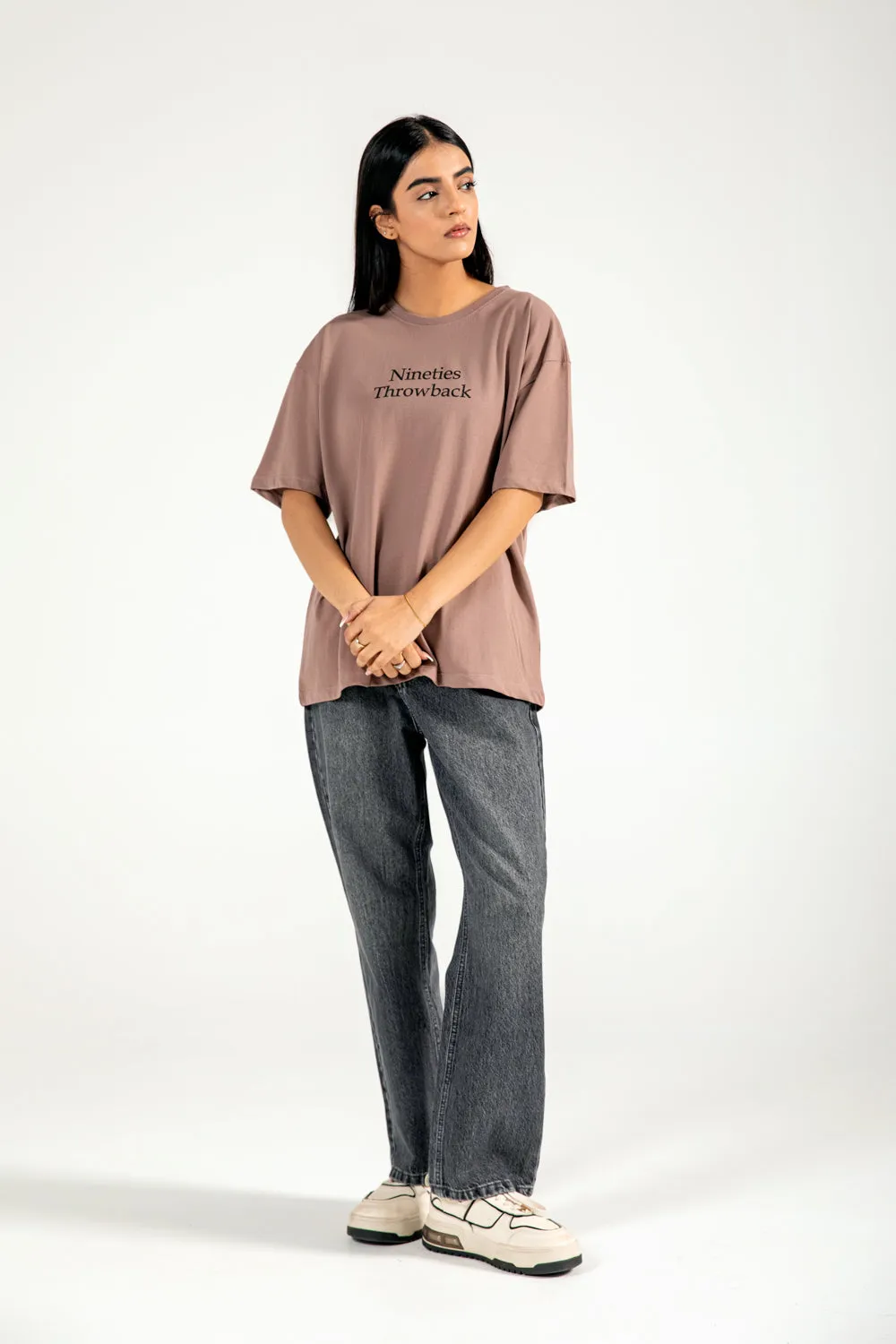 Effortless Style OVERSIZED SLOGAN TEE