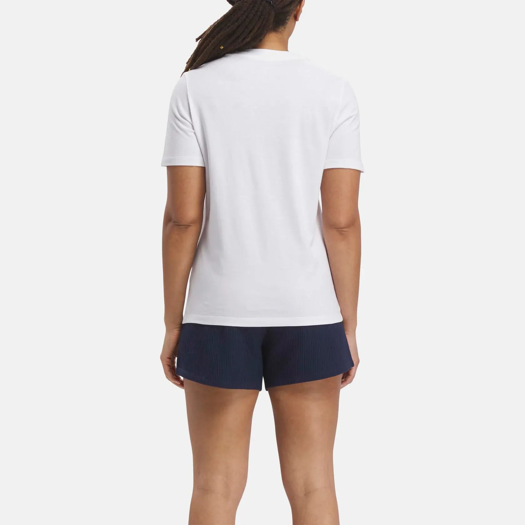Reebok Women's Identity Big Logo White Tee Relaxed Wear