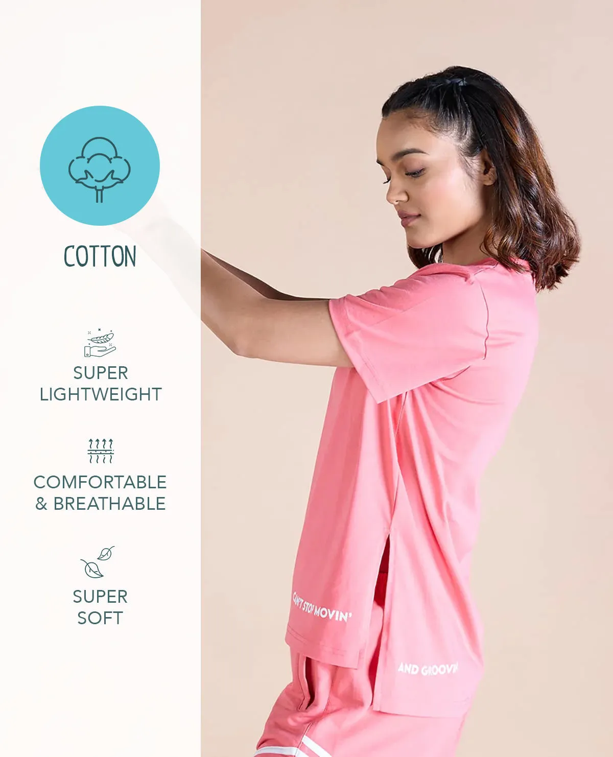 Cotton Everyday Top Temperature Control Fabric Sustainable Dye Process