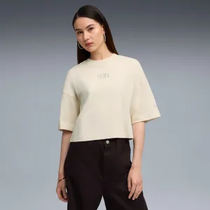 Puma Women's Premium Oversized Graphic Alpine Tee Soft & Smooth Cozy Touch