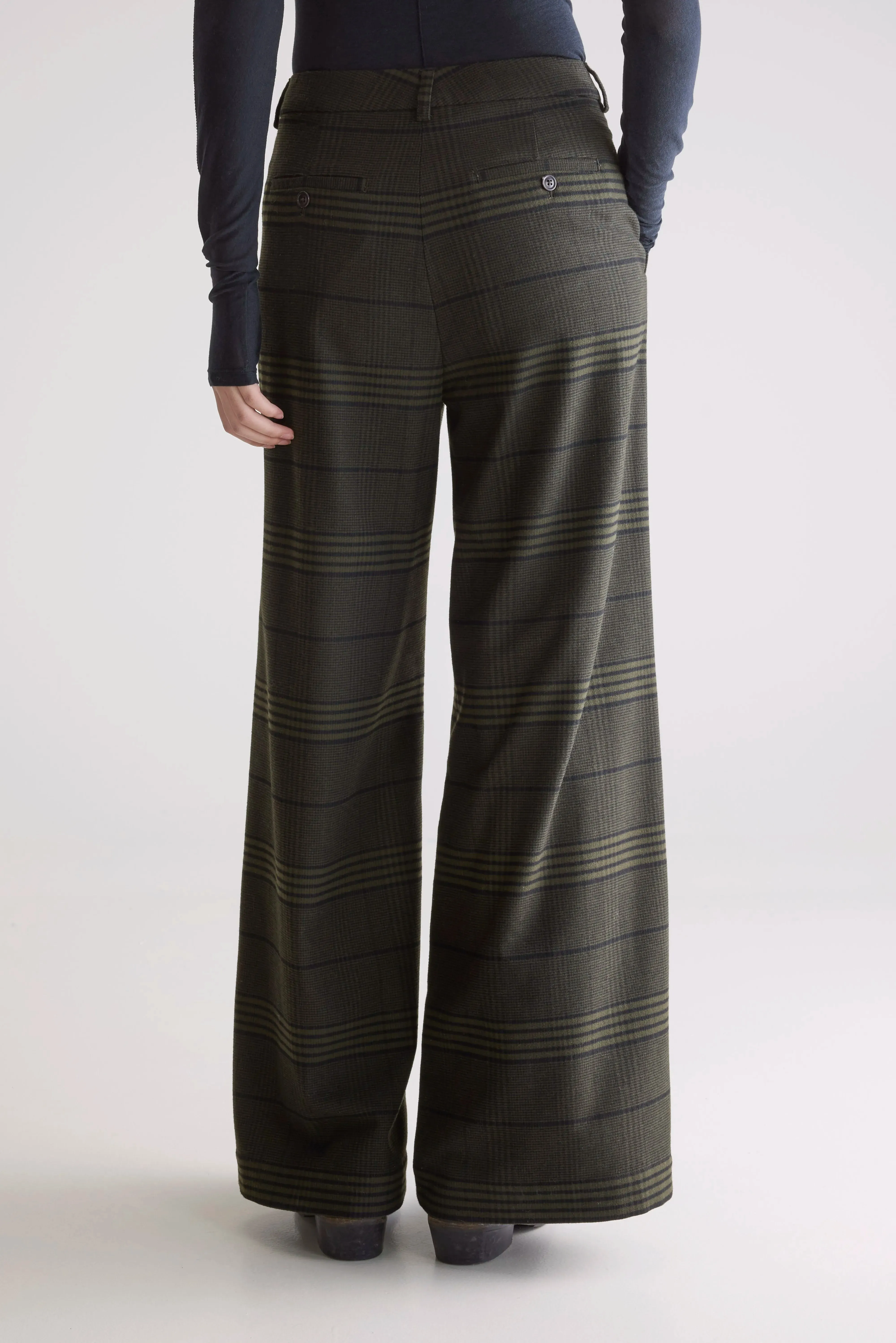 Volkert wide tailored trousers (252 / W / CHECK A) SoftLining