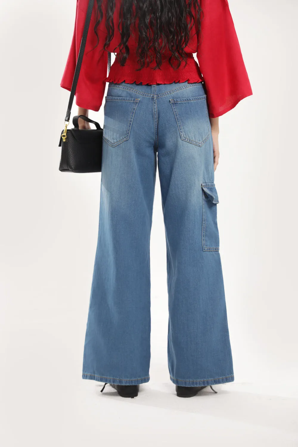 Flatlock Seams AntiStaticTreatment WIDE LEG CARPENTER FIT DENIM