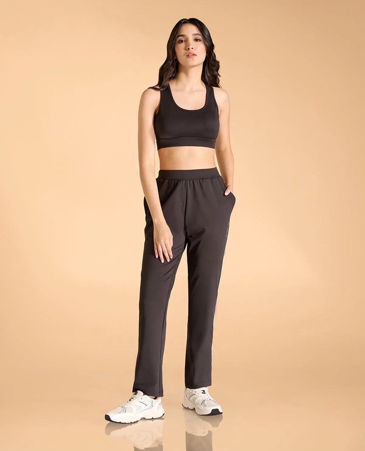 Formal Look Breathable wear Second SKN Solid Workout Pants For Women
