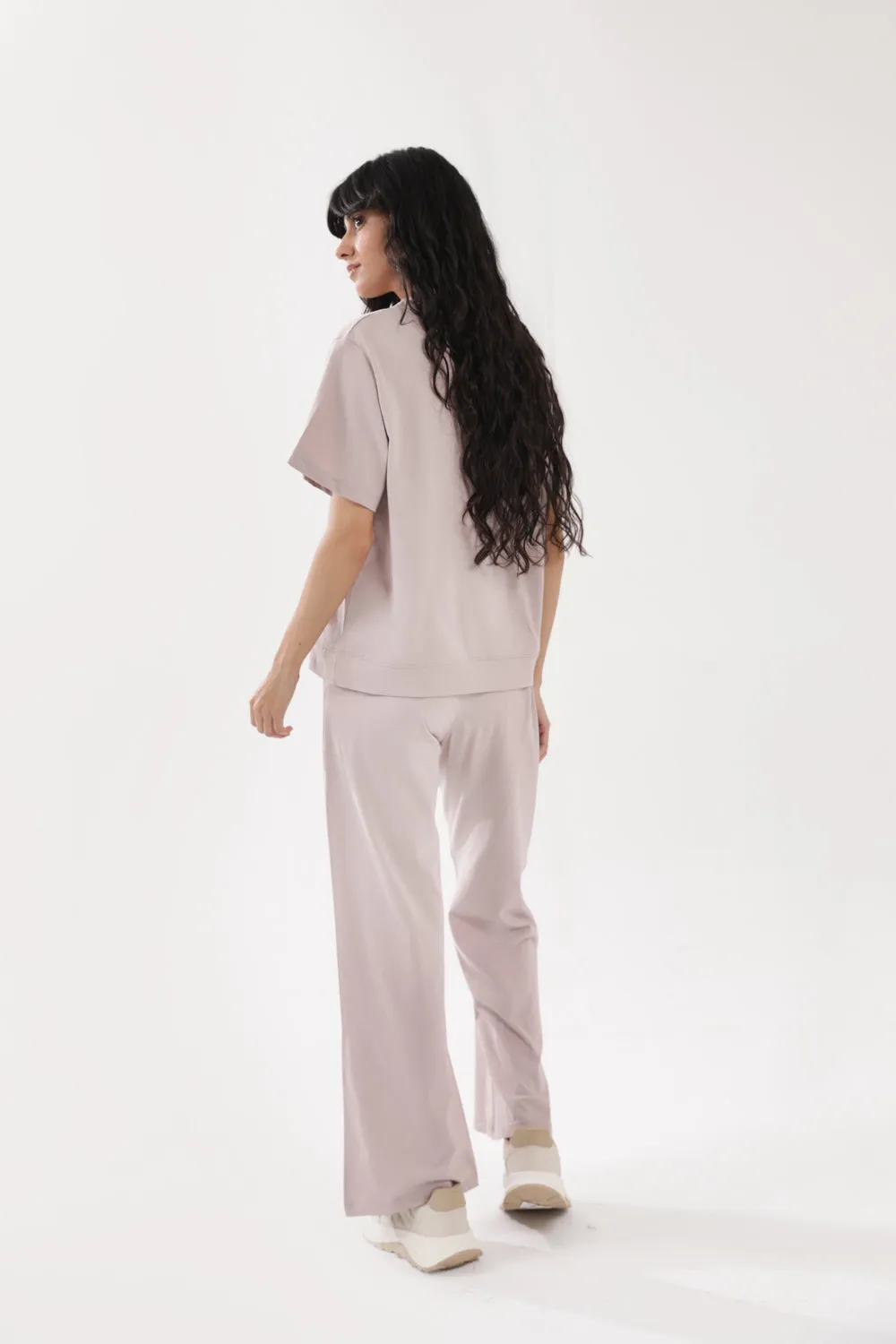 BOX FIT TEE WITH HEM DETAIL Flight Fit Clear Tone