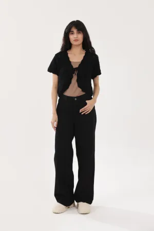 Roomy Design CROCHET KNIT TOP WITH LUREX