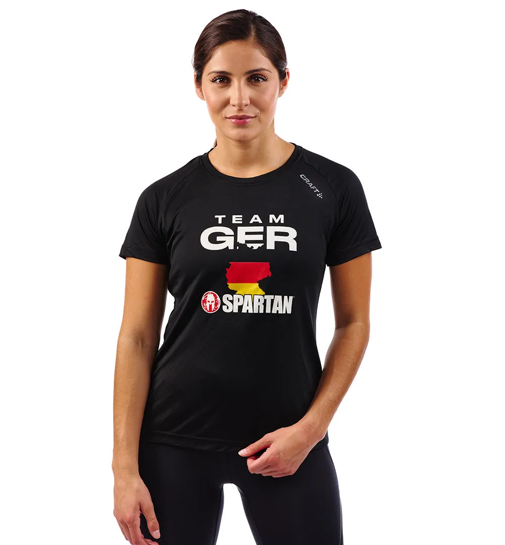 Comfortable Fashion SPARTAN Germany Team Tee - Women's
