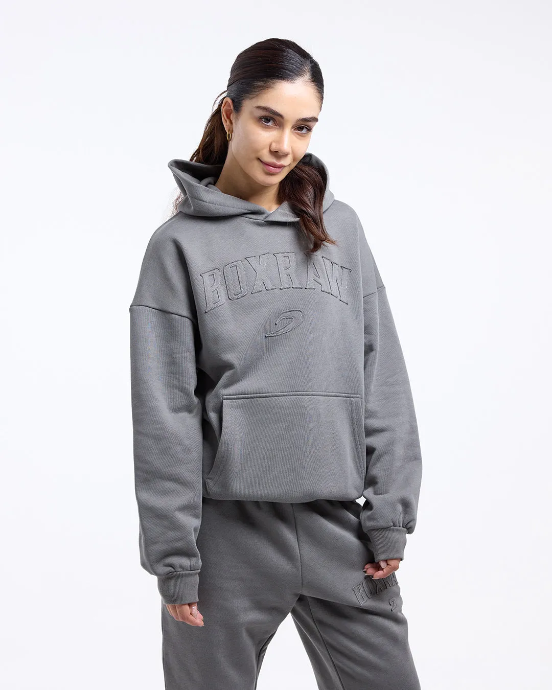 East Street Hoodie - Distressed Grey Versatile Scarf
