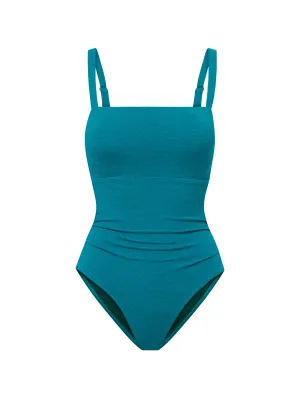 Holiday Adventure Abrasion Resistant Lining Jori One Piece In Jungle Green Metallic Pique