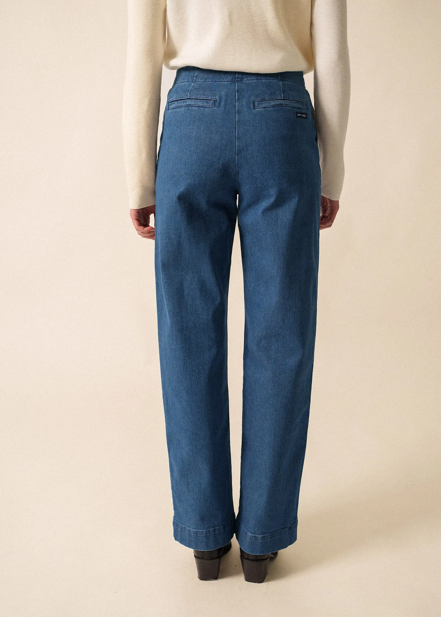 Torie Ponte Trousers - in denim (COOPER JEAN) Durable Reinforcements