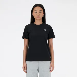 Drop Shoulder Cut New Balance Women's Sport Essentials Black Tee