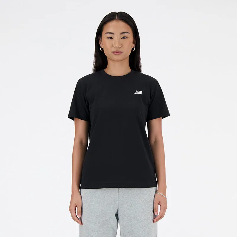 Drop Shoulder Cut New Balance Women's Sport Essentials Black Tee