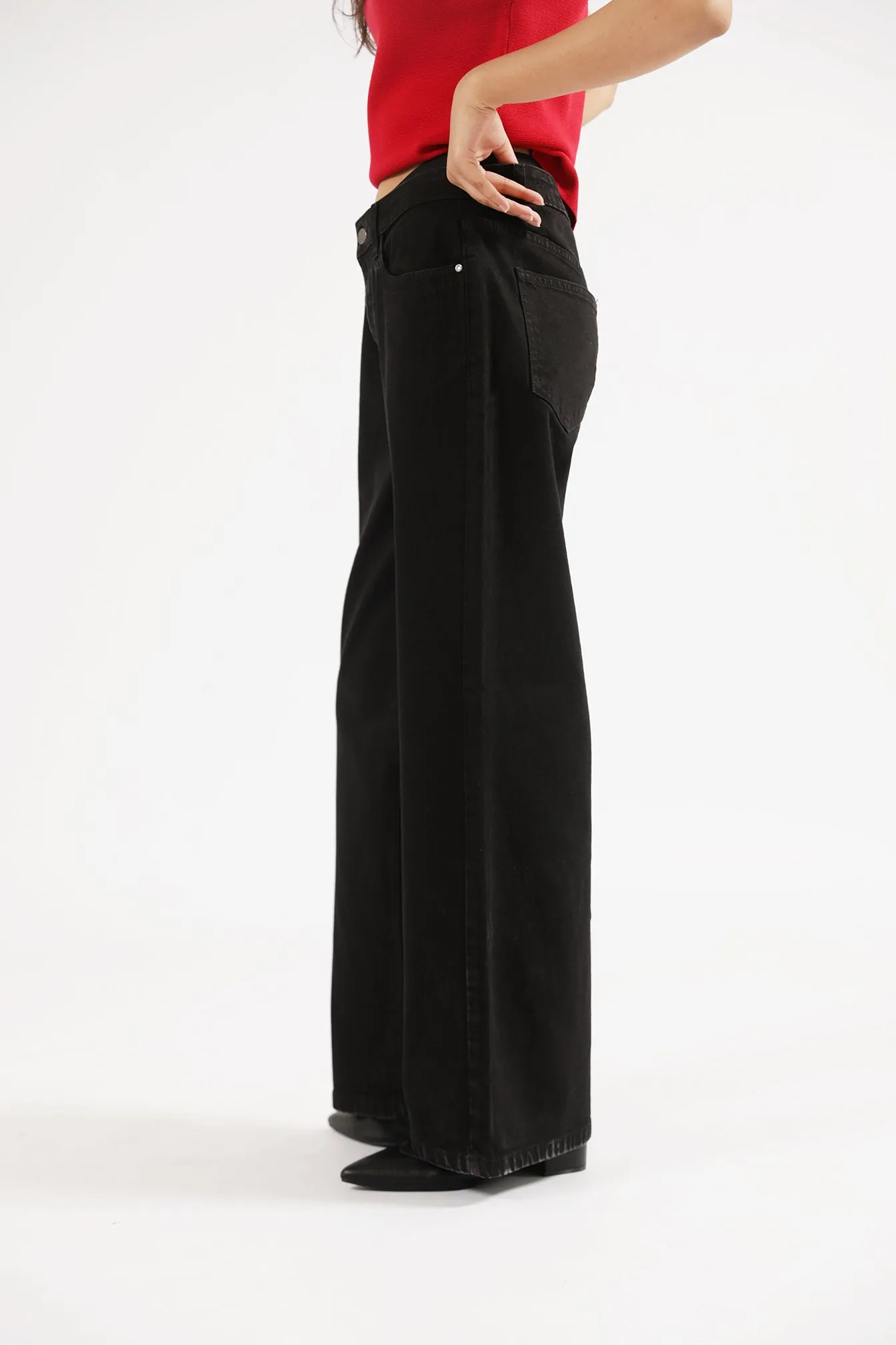 WIDE LEG DENIM Simple Comfort Stay Dry