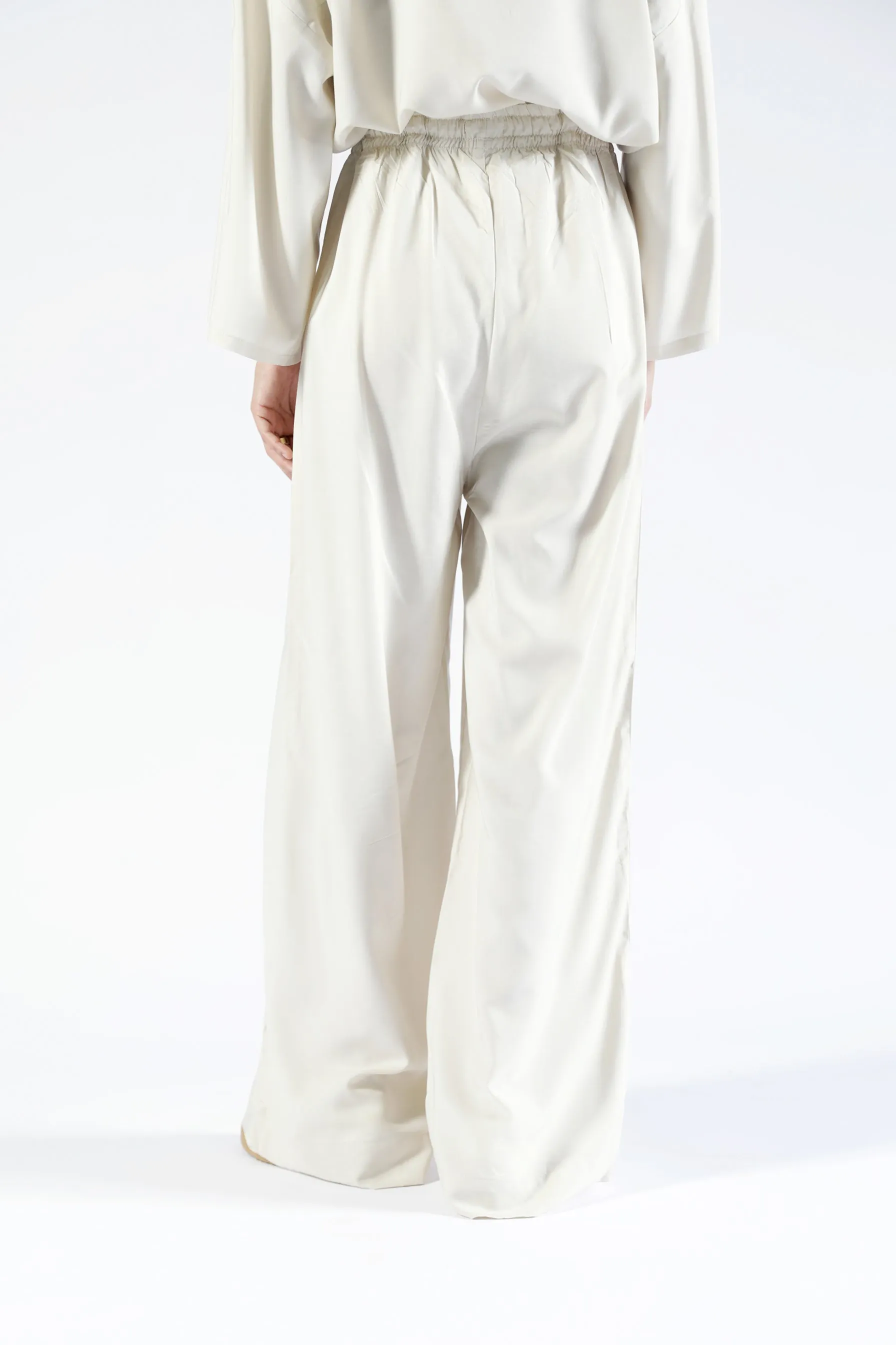No Irritation Seams Low Profile Waistband WIDE LEG LINEN TROUSER