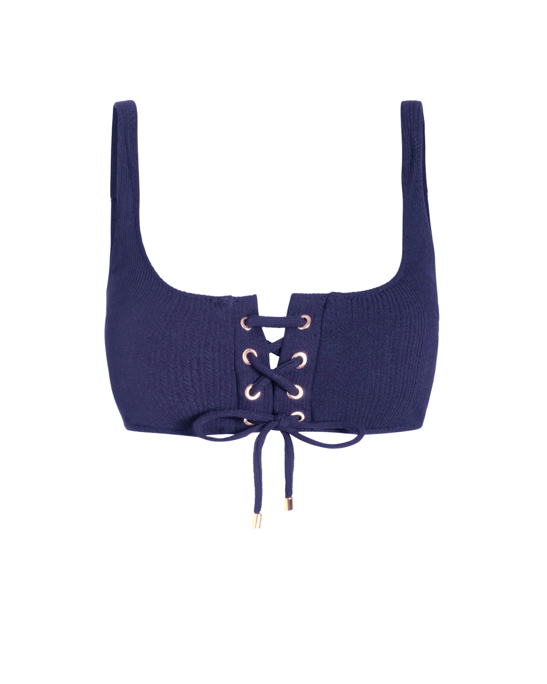 Long Last Shape Minimalist Silhouette Samara Top In Navy Texture