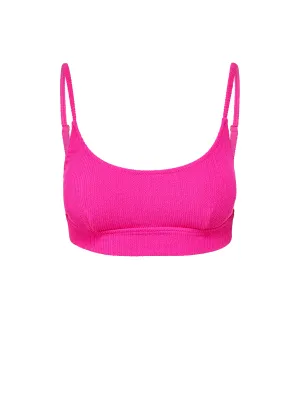 Tension Control Band Mesh Ventilation Panels Erika Top Shocking Pink Textured Stripe