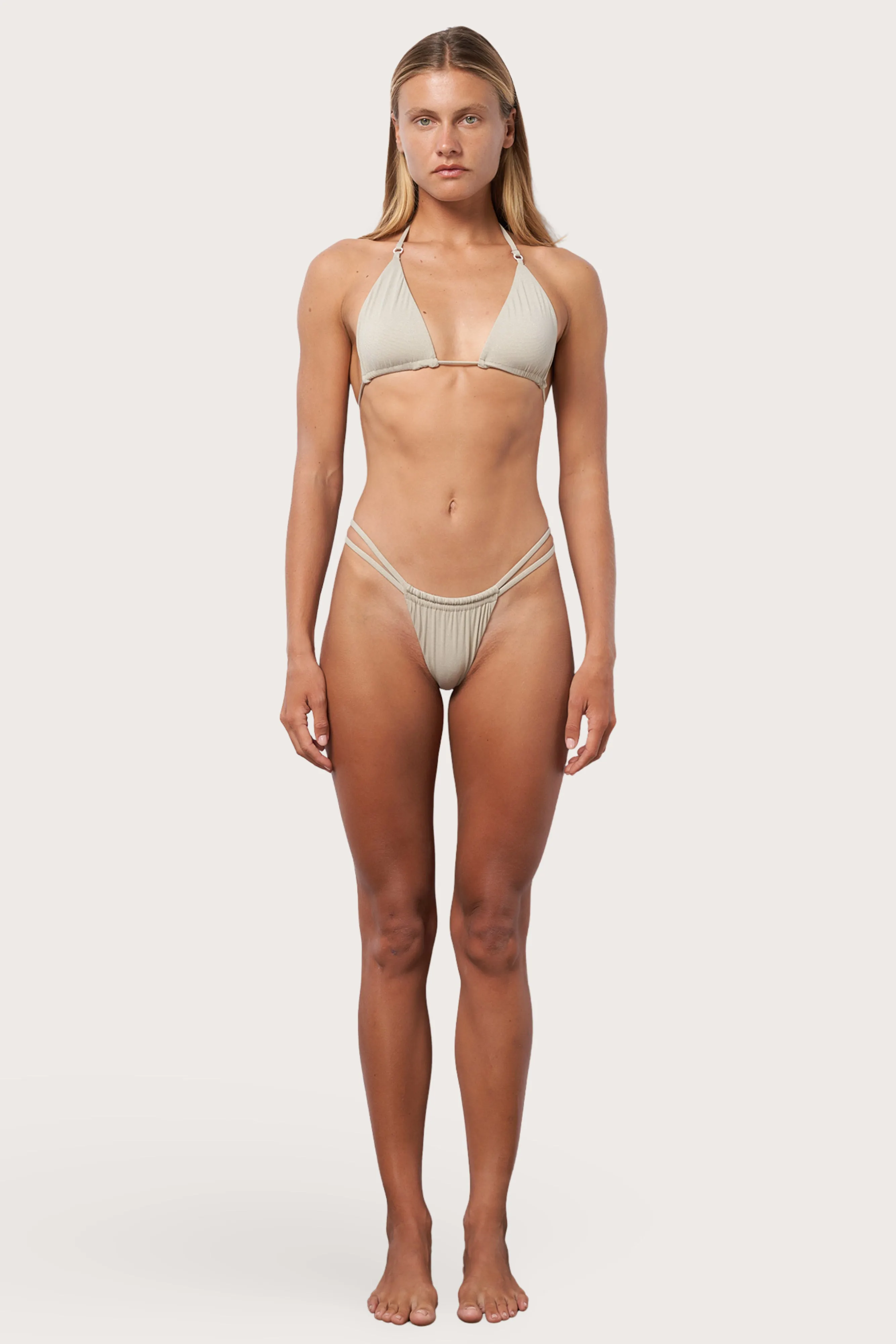 Quick Pull Adjustment Tunnel Bikini Bottom - Shimmer