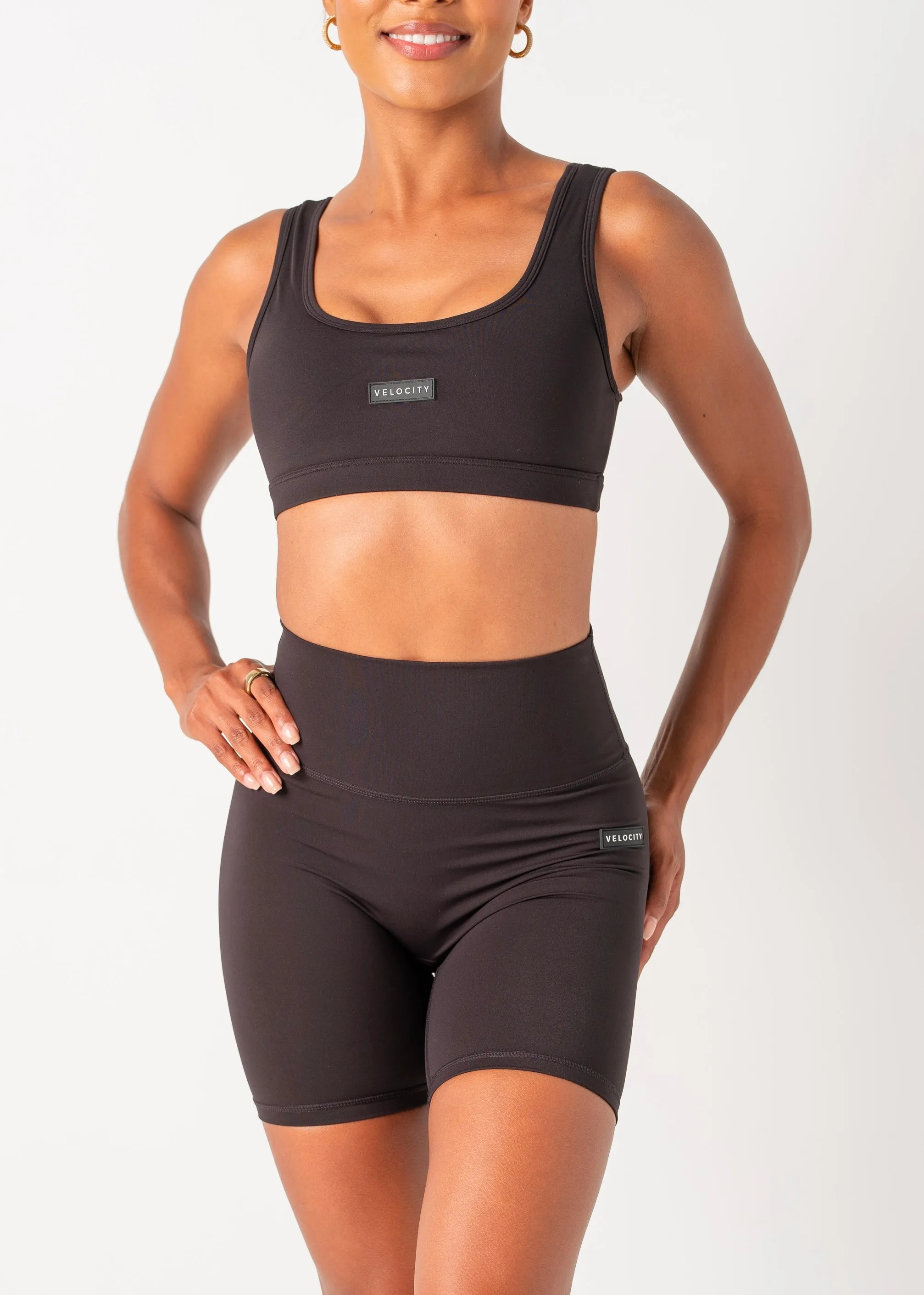 SS SEAMLESS SHORTS - BLACK Basic Stretch UV Protection Fabric