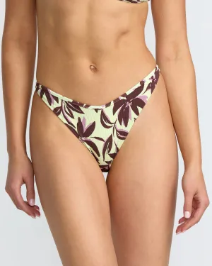 Paradiso Binded Ultra Skimpy Bikini Bottom - Lint Dark Floral Removable Padding