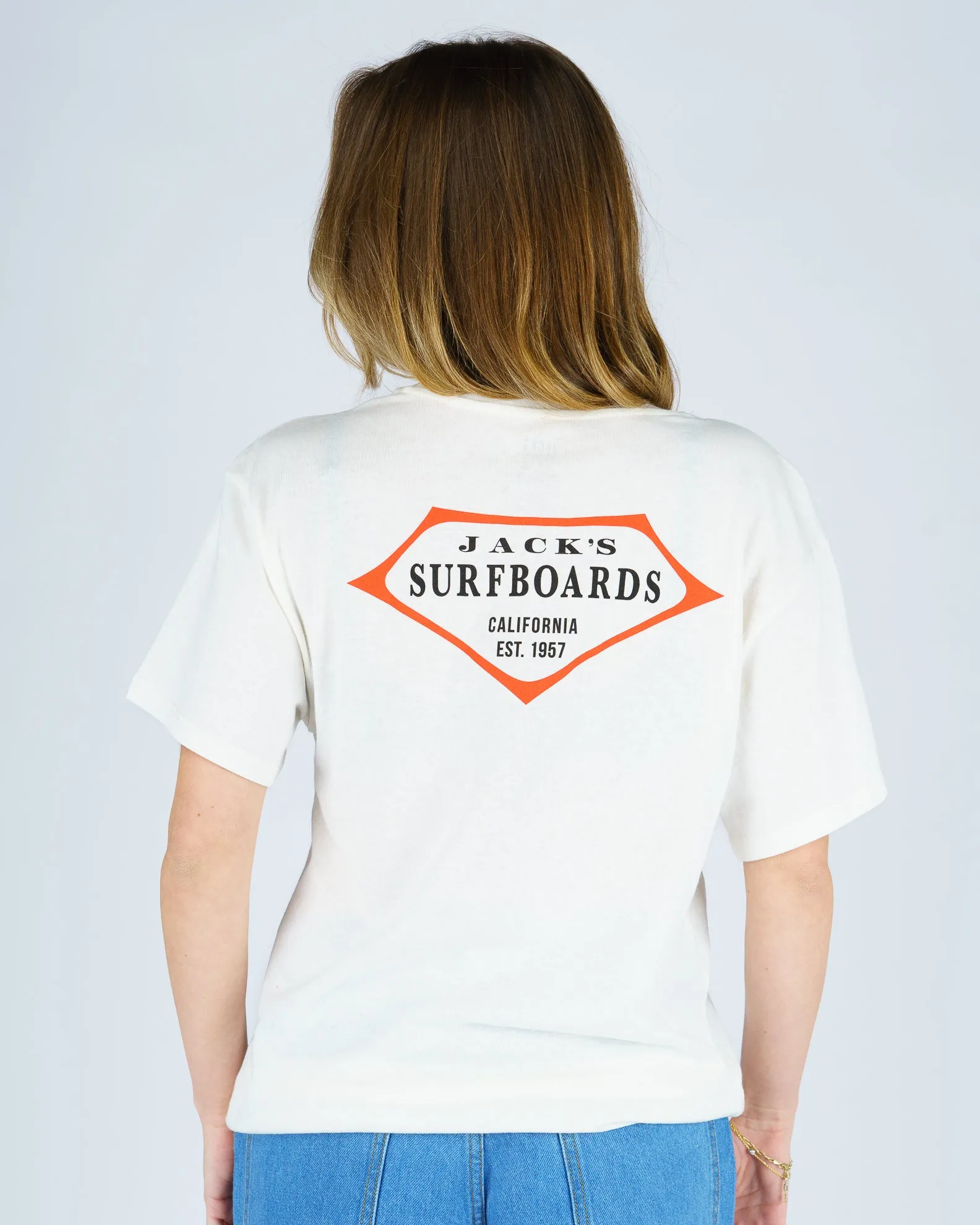 Camping attire Women's Retro Lam S/S Tee - White