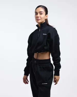 Rugged shoes All-Day Fit Johnson Cropped 1/4 Zip - Black