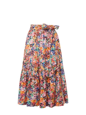 Crochet Style Jenni Skirt In Painted Petals