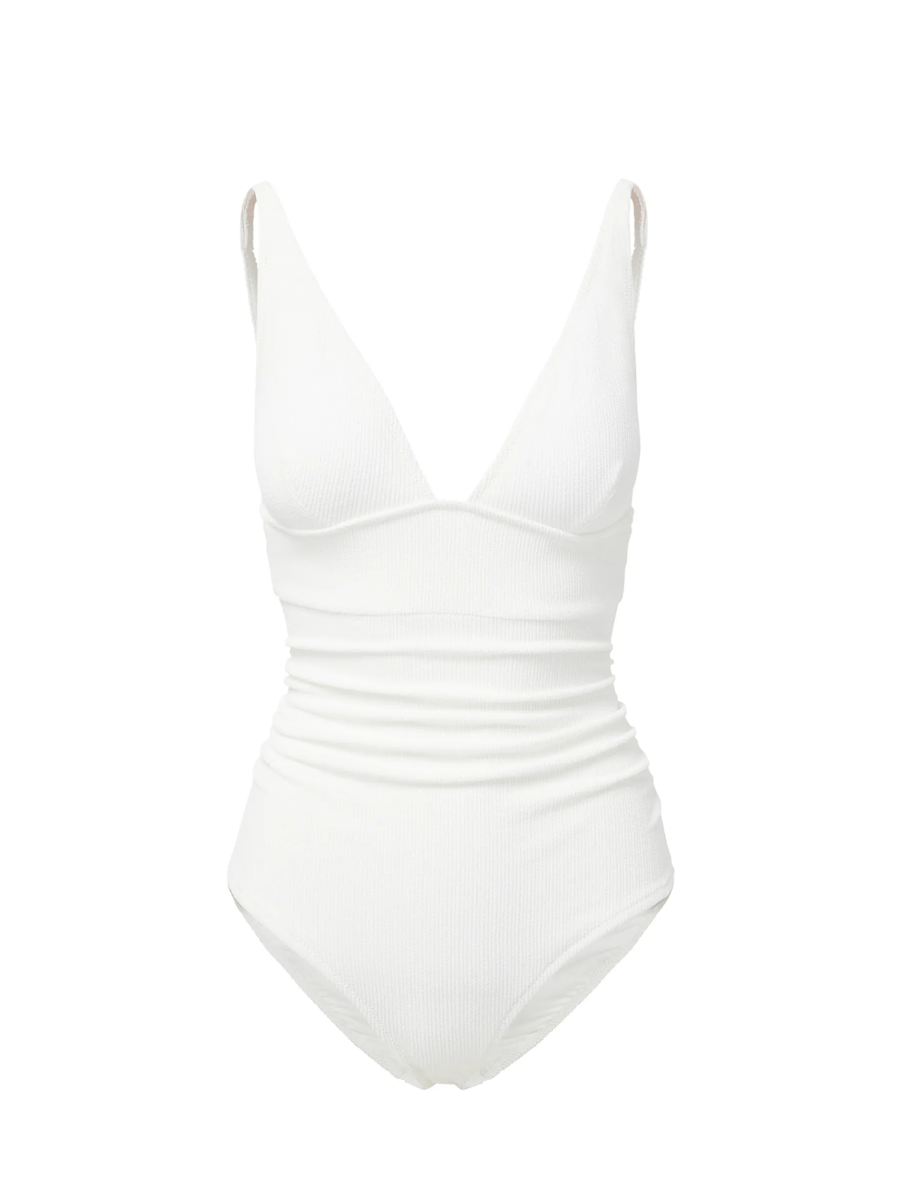 Ergonomic Cut Quick Recovery Elastic Niki One Piece Ivory Texture