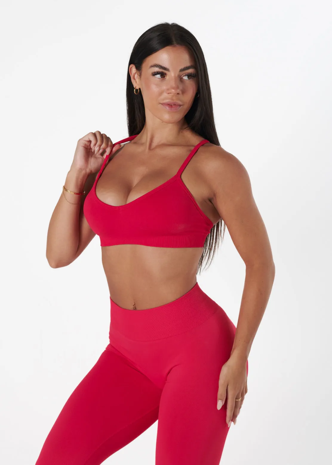 SIGNATURE BRA - CHERRY thermal fabric