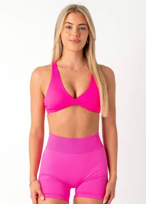 TWIST BRA - DRAGON FRUIT Compression seams