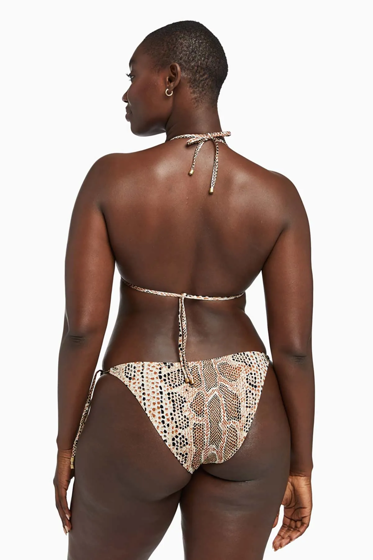 Recycled Material Elle Tie Side Bottom - Mojave Snake