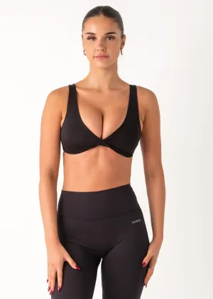 TWIST BALANCE BRA - BLACK Smooth Fit ventilation channels