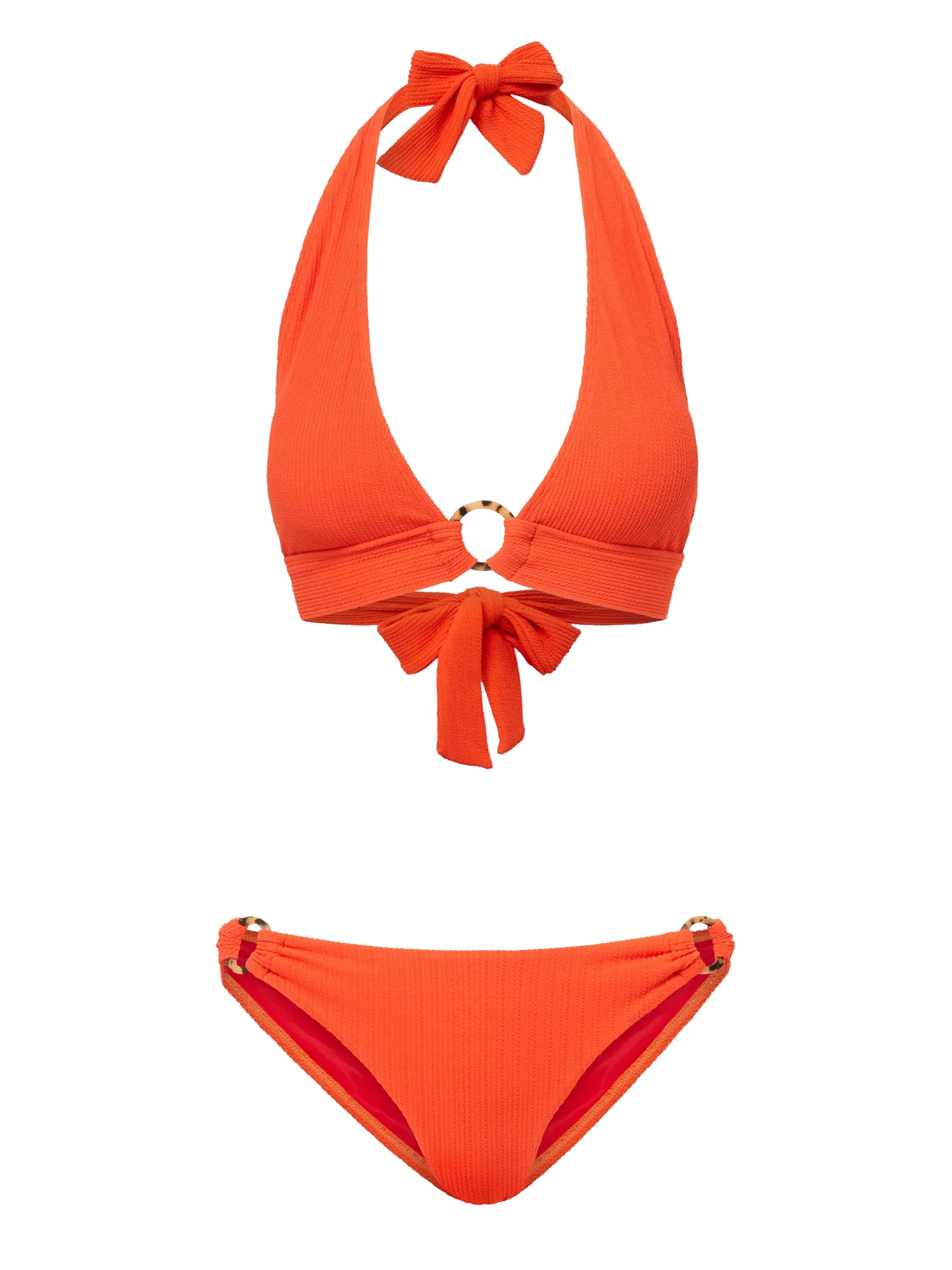 Lightweight Layering Erin Top   Ring Trim Bottom in Flame Texture