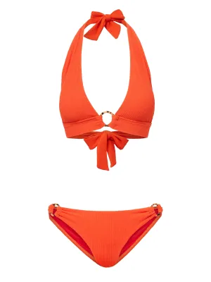 Lightweight Layering Erin Top   Ring Trim Bottom in Flame Texture