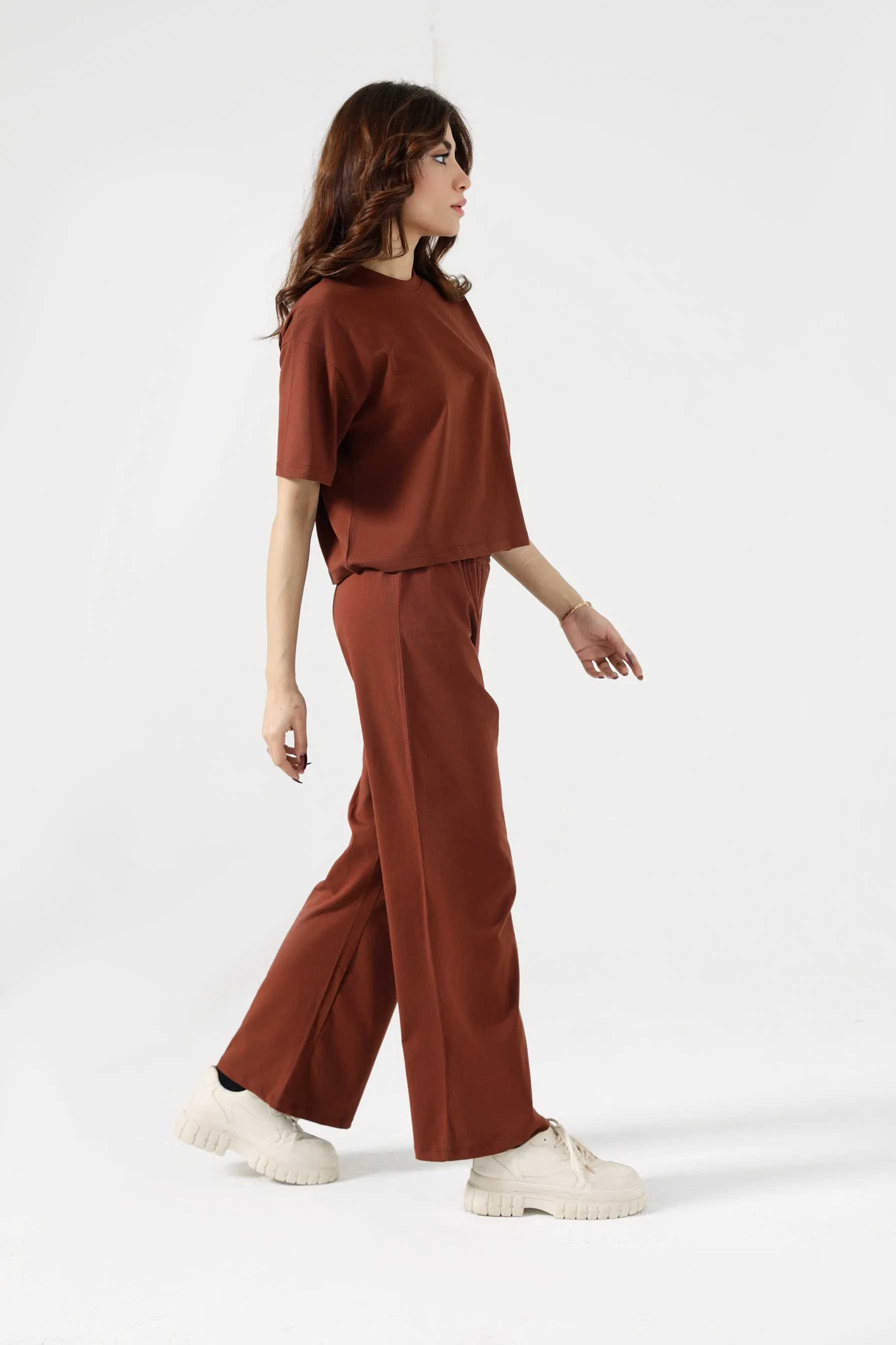 Sporty Look AntiSnagZippers WIDE LEG TROUSERS