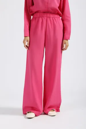 LINEN WIDE LEG TROUSERS Wrinklefree All Season Versatility