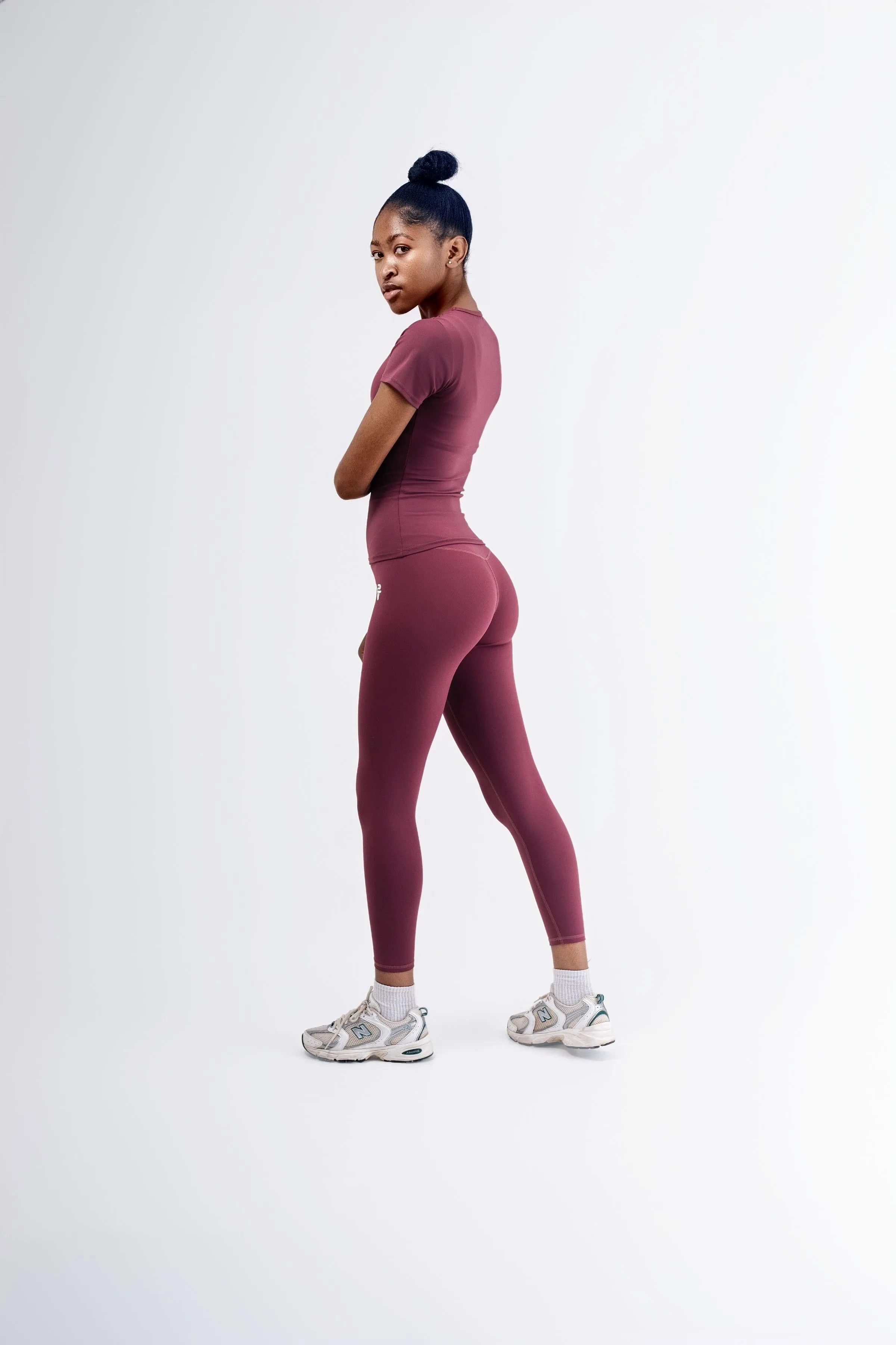 Maroon Sculpted T Shirt Active Wear Neo Mode