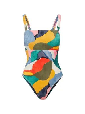 No-Ride-Up Fashion Trend Jori One Piece In Carta Colorblock Texture