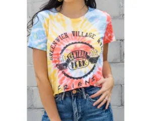 Stain Resistant Prince Peter Collection Friends Greenwich Village Tie Dye Crop Top