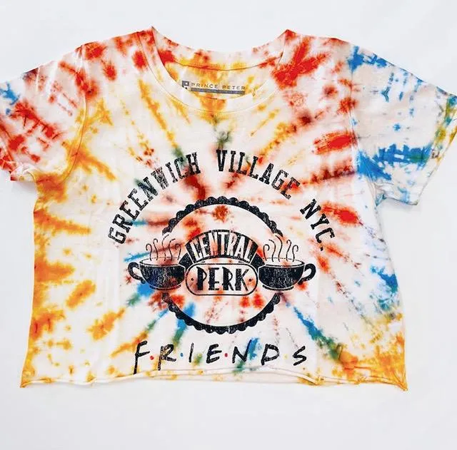 Flattering Fit Comfy Fit Prince Peter Collection Friends Greenwich Village Tie Dye Crop Top