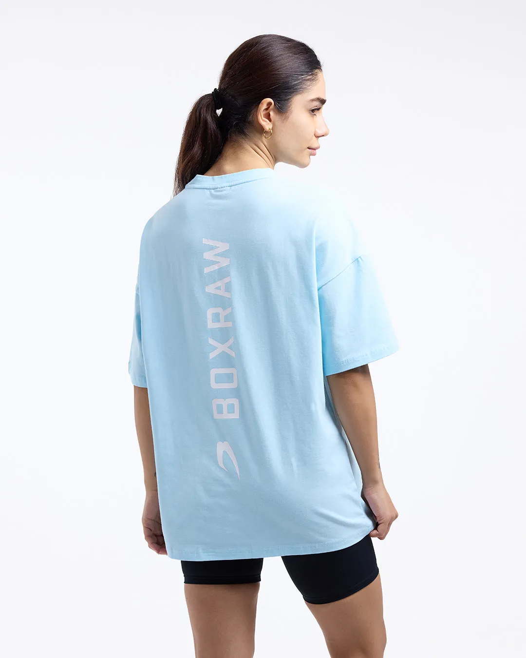 Lineal Oversized T-Shirt - Baby Blue Sea Fit Comfortable Jacket