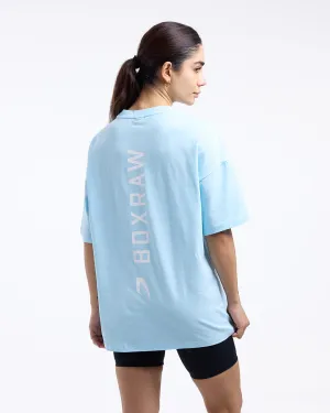 Lineal Oversized T-Shirt - Baby Blue Day Off AntiClingFabric